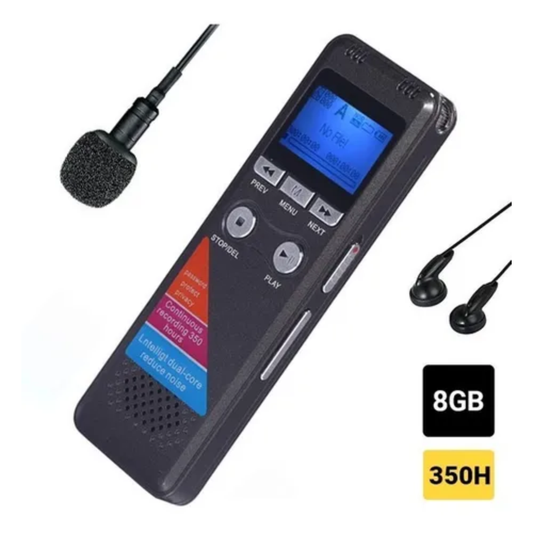 🎤 Grabadora de Voz Digital Profesional con 8GB de Memoria 🎤