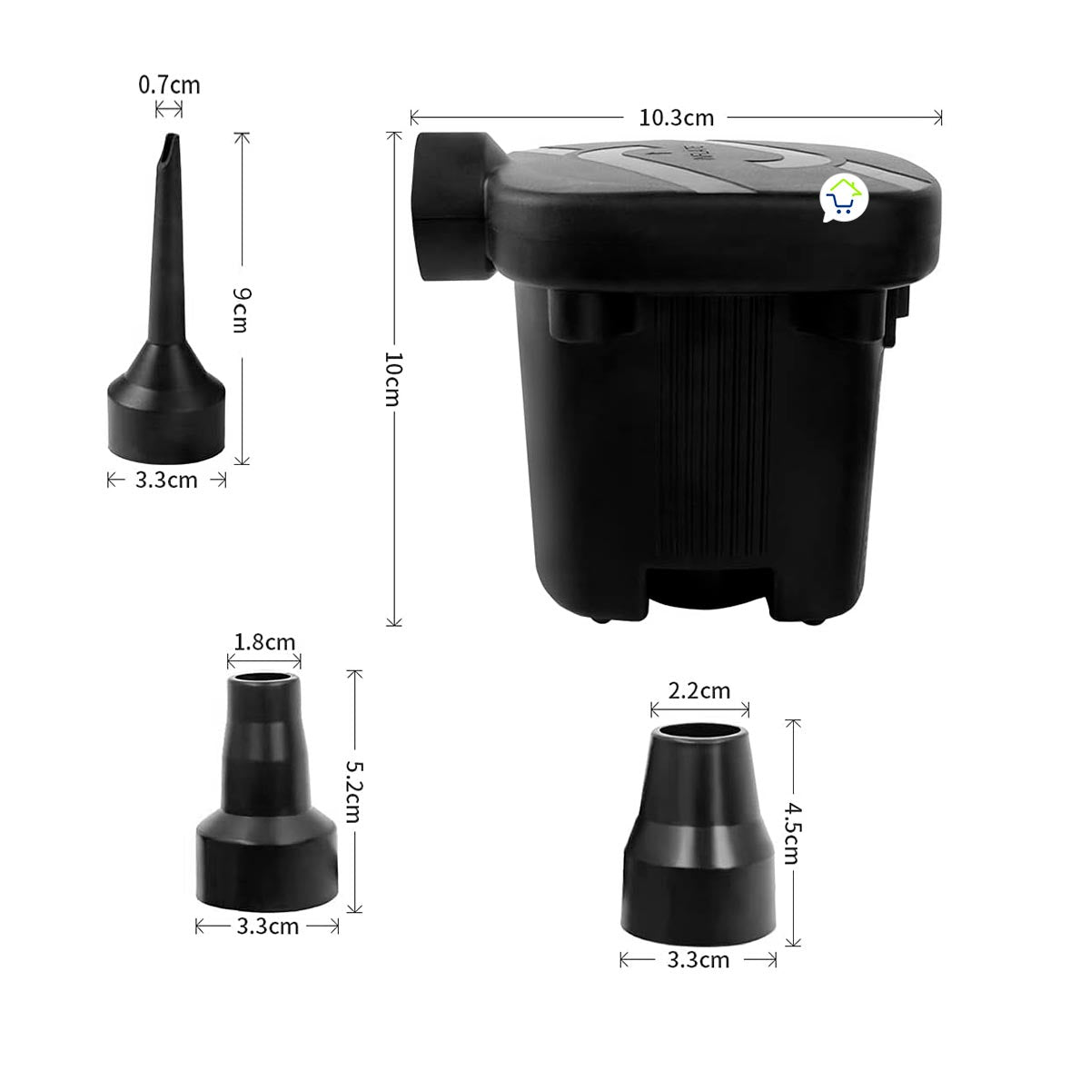 🌬️ Inflador Eléctrico con 3 Boquillas - ¡Inflado Rápido para Todas tus Aventuras al Aire Libre! 🏕️🌊