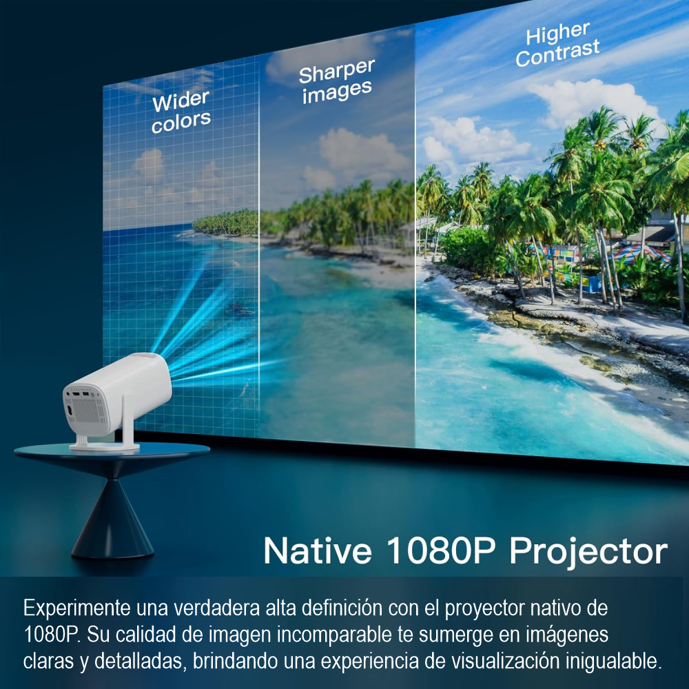 📽️ Proyector Inteligente 4K Android BT 5.0 WiFi 5G 15000lm P30 🌟