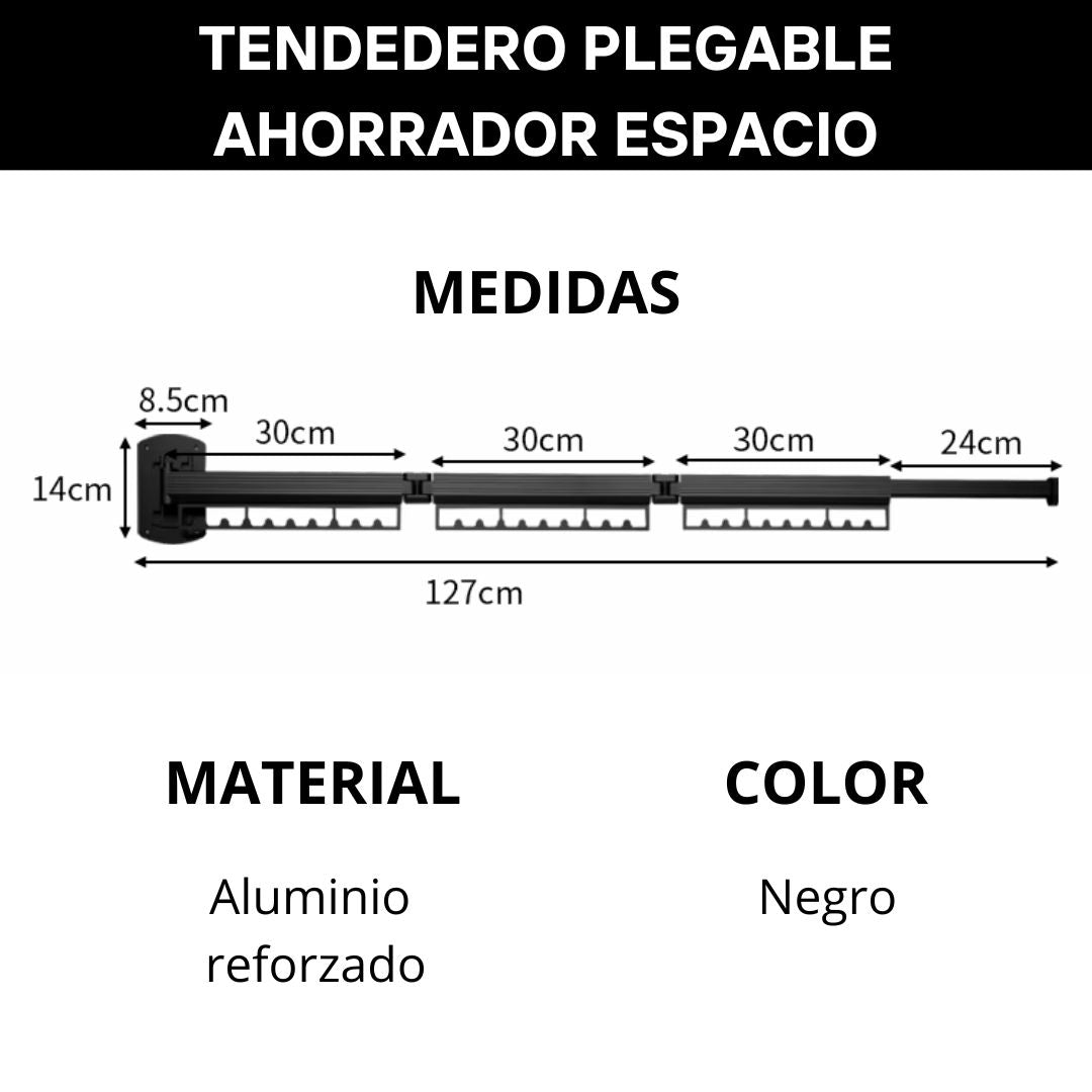 🧺 Tendedero Plegable y Retráctil - Ahorra Espacio y Seca tu Ropa Eficientemente! 🌞