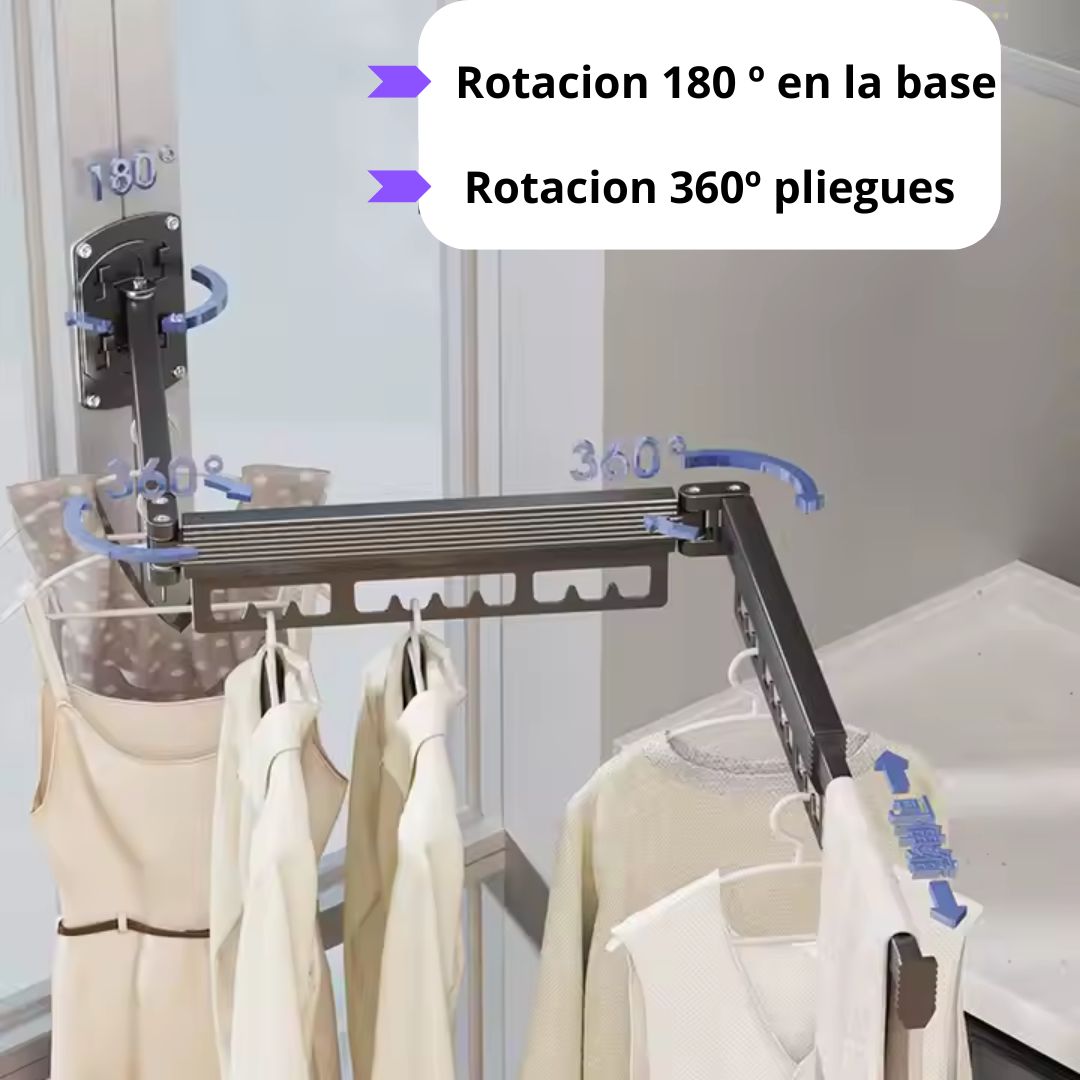 🧺 Tendedero Plegable y Retráctil - Ahorra Espacio y Seca tu Ropa Eficientemente! 🌞